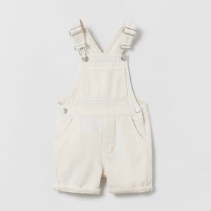 Zara Solid Denim Overalls